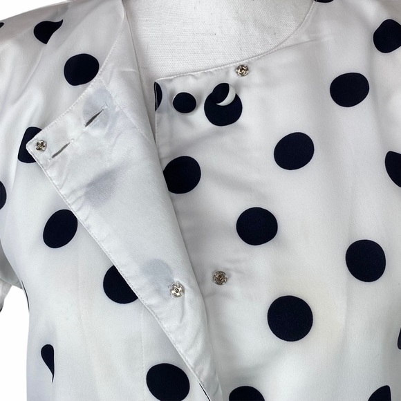 Oscar de la Renta Expressions short sleeve blouse - Picture 4 of 8